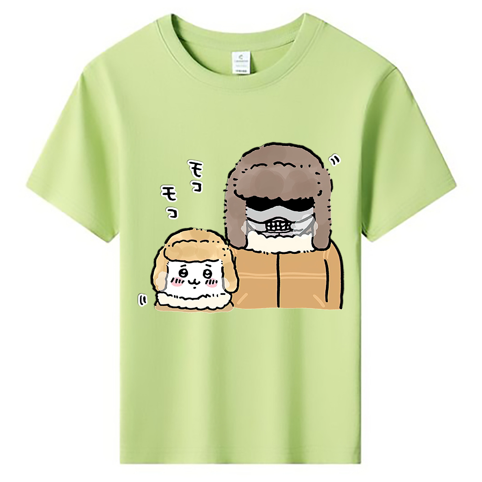 （画像用） ちいかわ 労働の鎧さん Chii-kawa Mr. Armor of Labor 綿100％キッズTシャツ（フロントプリント）